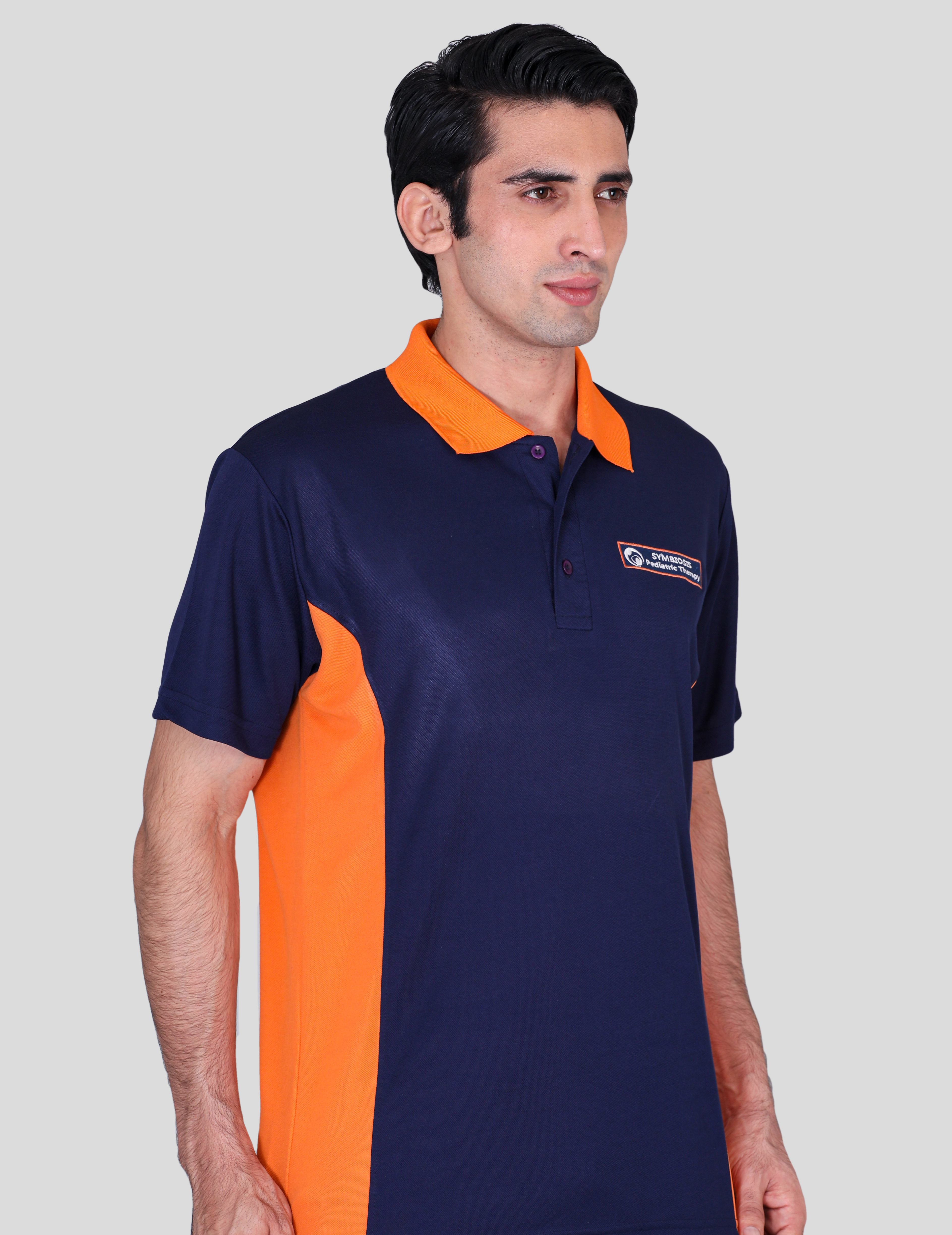 Symbiosis navy blue customized corporate dry fits t-shirts 