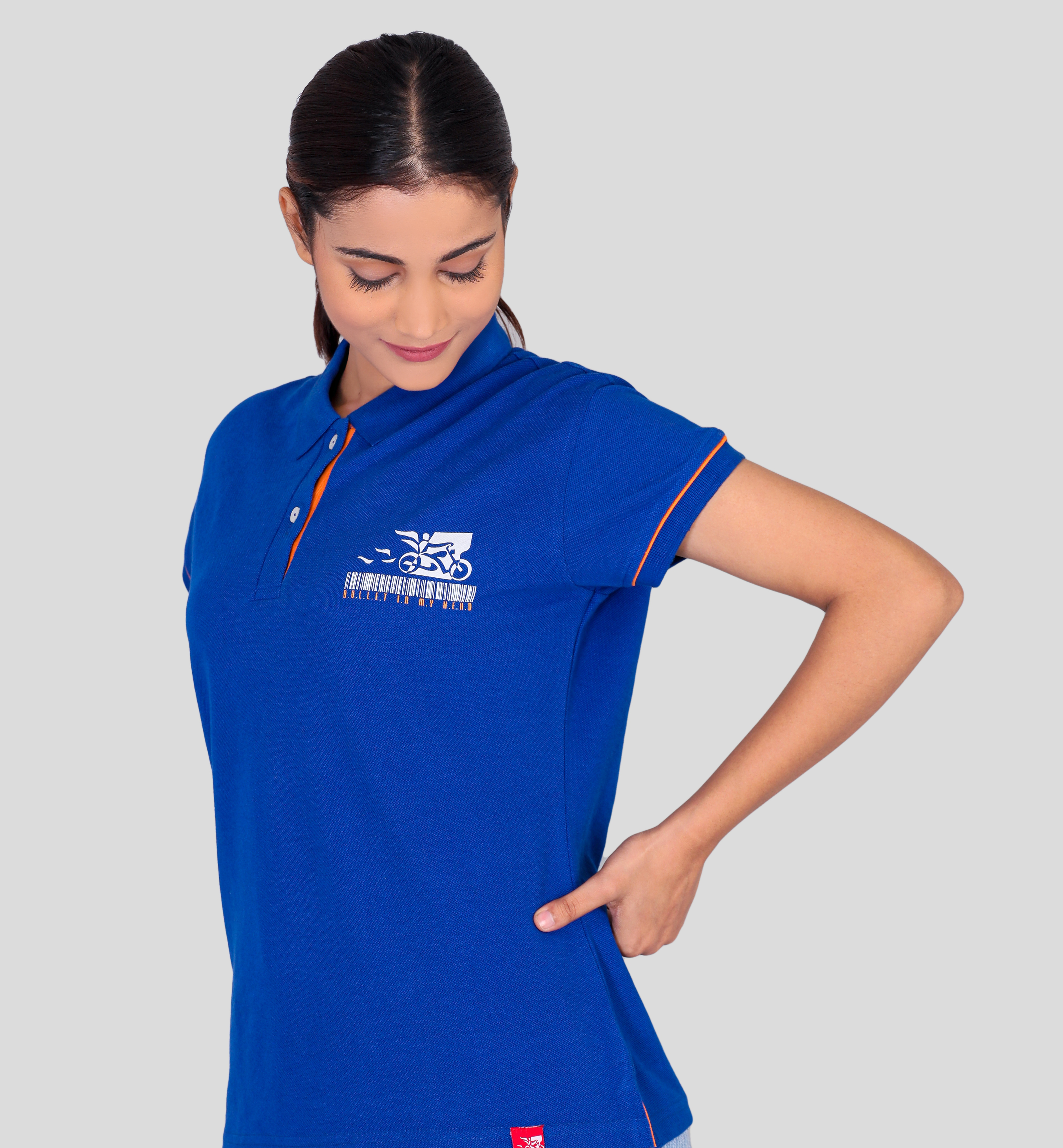 Bike blazer royal blue promotional polo t-shirts supplier 