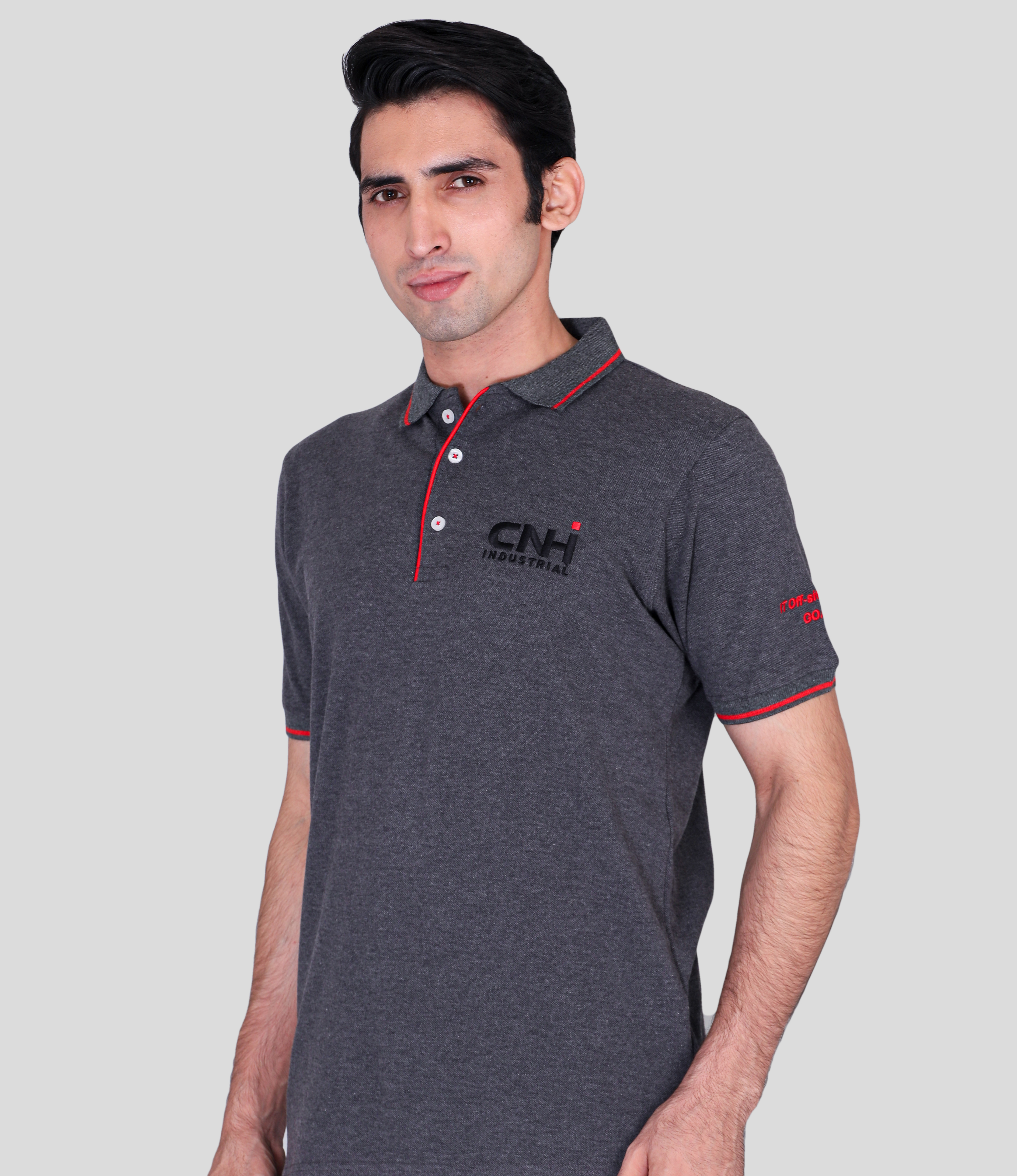 Cnh grey promotional polo t-shirts supplier 