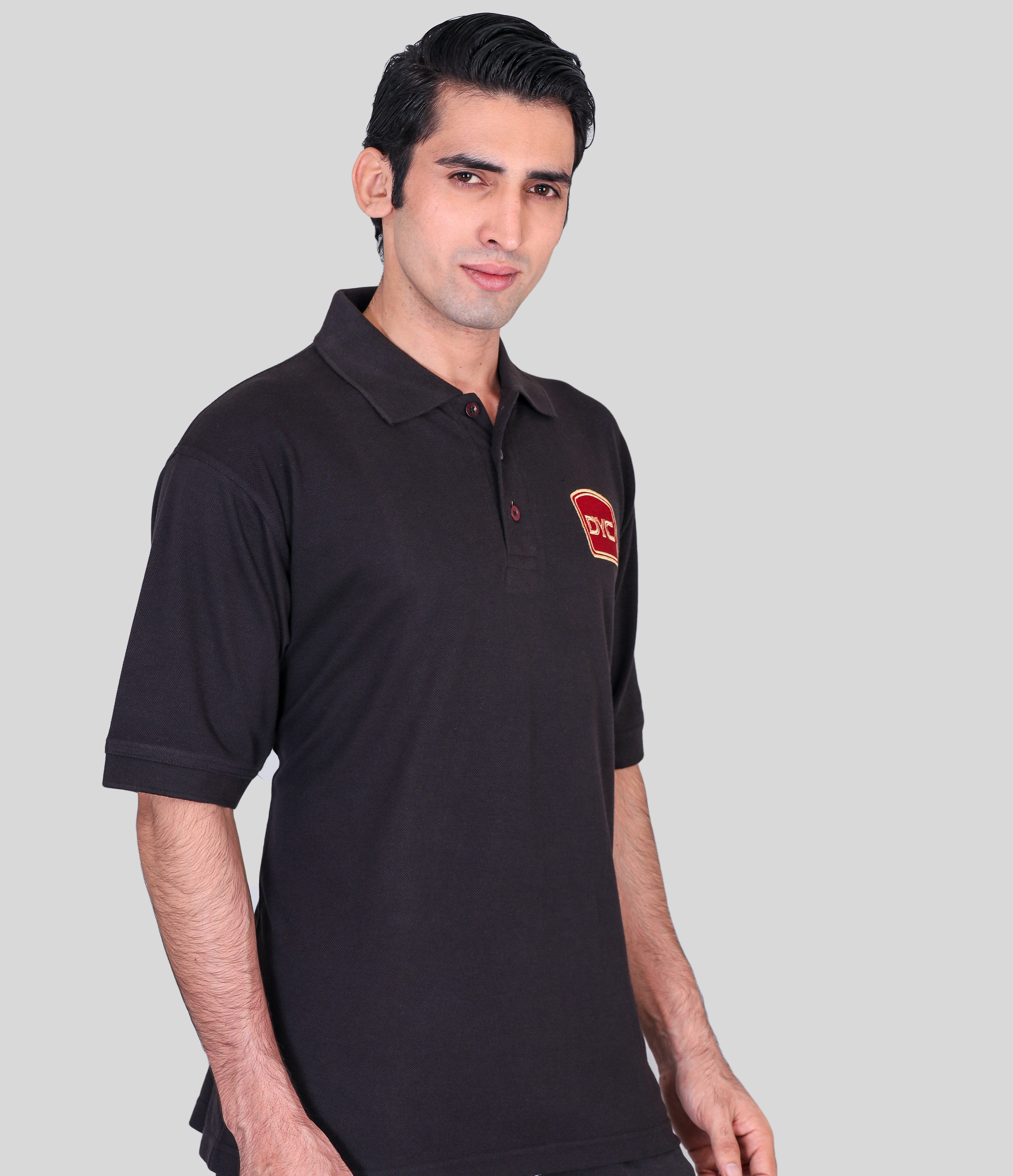 Dyc black promotional polo t-shirts supplier 