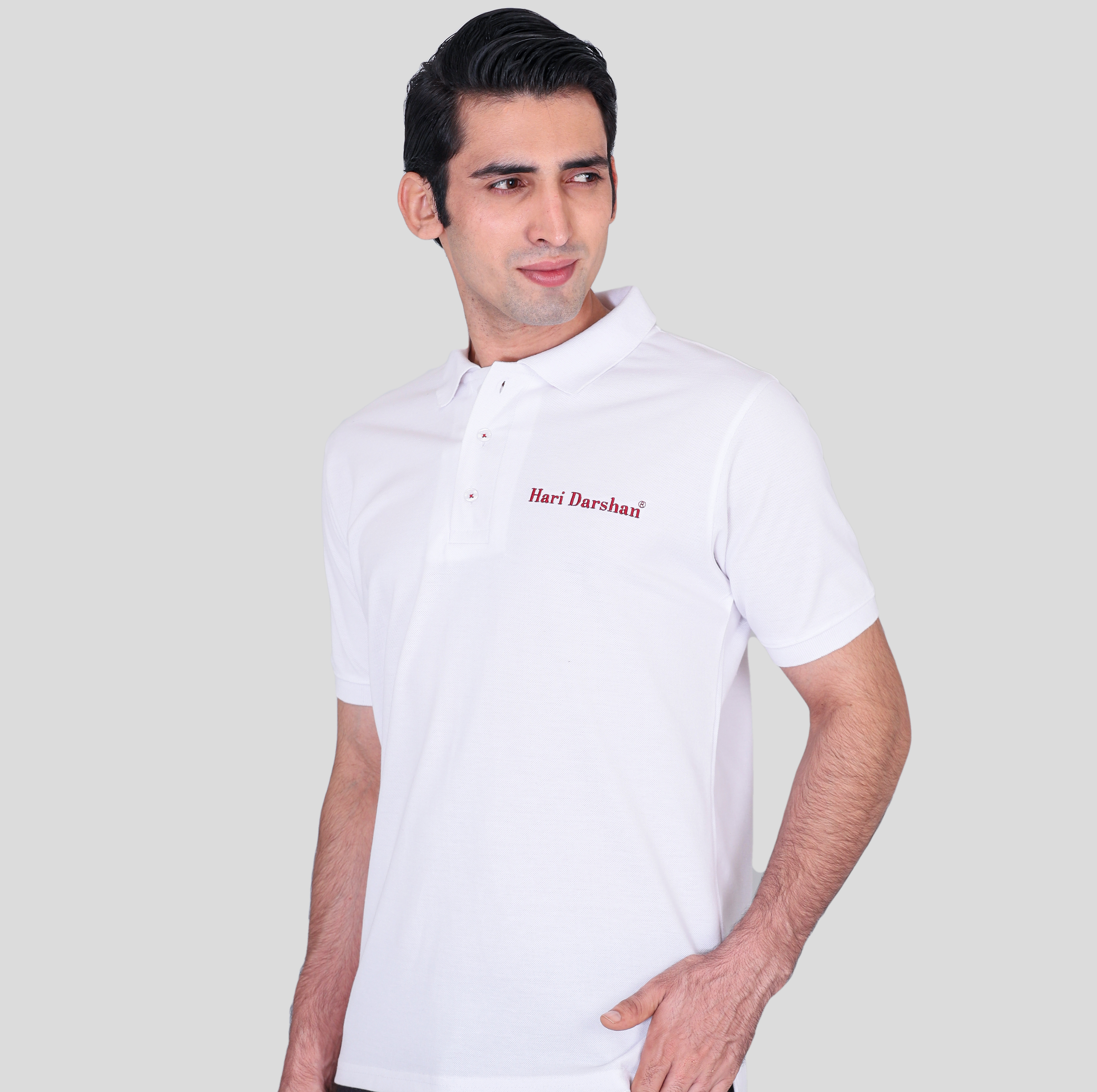 Hari Darshan white promotional polo t-shirts supplier 