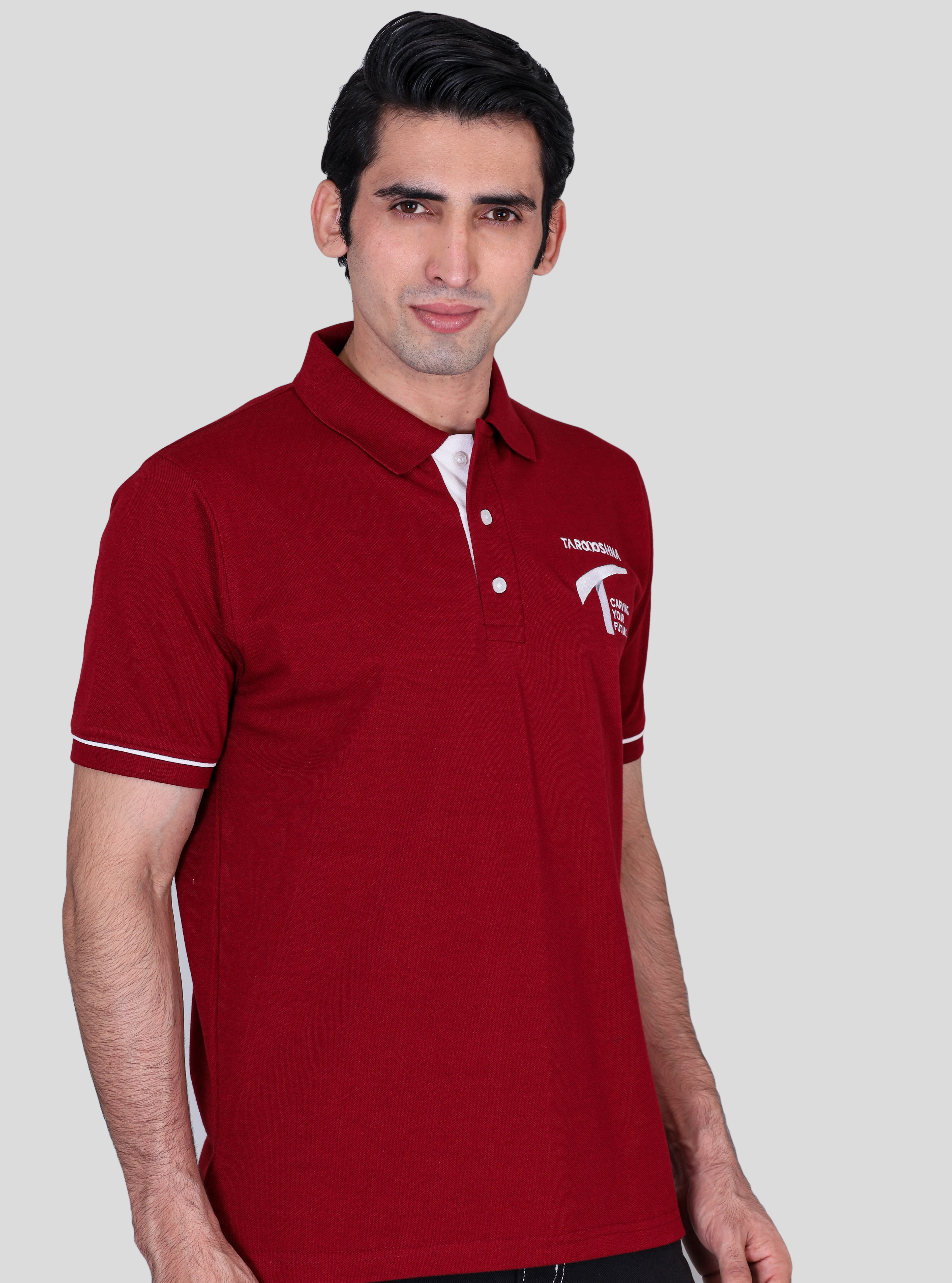 Taraashna maroon promotional polo t-shirts supplier 