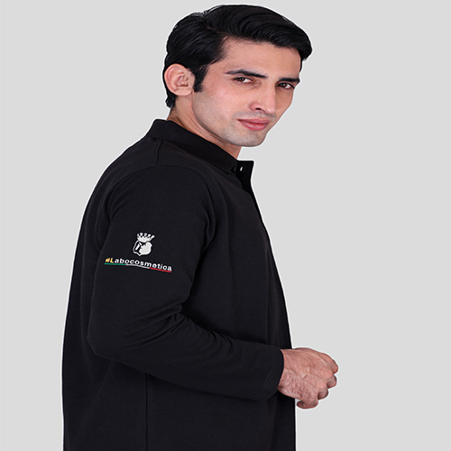 Tdm black promotional polo t-shirts supplier 